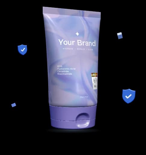 Contoh kemasan skincare dengan stiker hologram Shieldtag