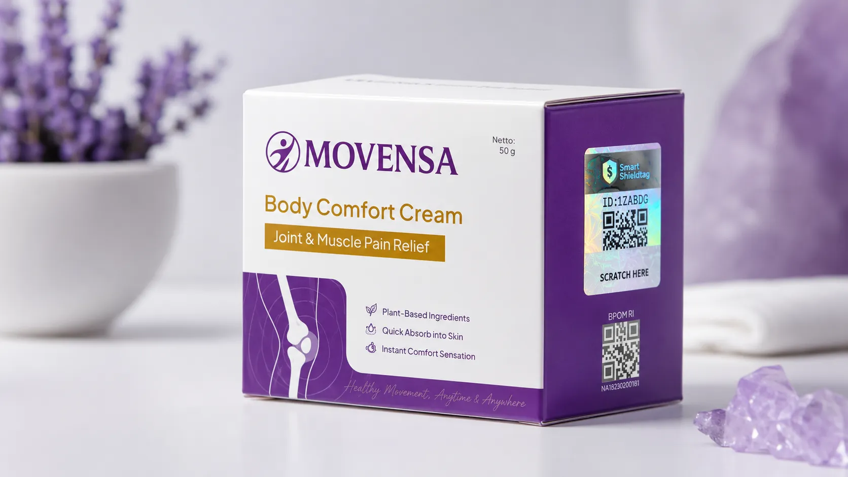 MOVENSA Body Comfort Cream: Solusi Nyata Pereda Nyeri Otot yang Kini Hadir dengan Jaminan Keaslian Shieldtag